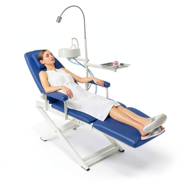 AHULIN Portable Folding Treatment Chair Adjustable Backrest-1