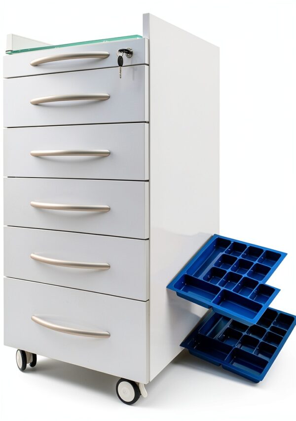 LGXEnzhuo Mobile Cabinet Lockable Stainless Steel Dental-0
