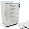 INTSUPERMAI Mobile File Cabinet Lockable Stainless Steel-0