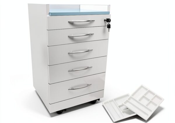 INTSUPERMAI Mobile File Cabinet Lockable Stainless Steel-0