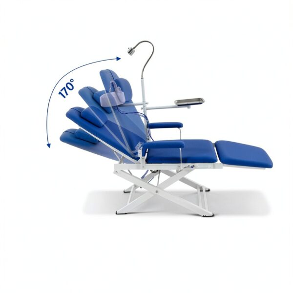 AHULIN Portable Folding Treatment Chair Adjustable Backrest-3