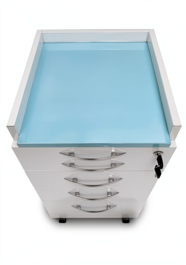 INTSUPERMAI Mobile File Cabinet Lockable Stainless Steel-5