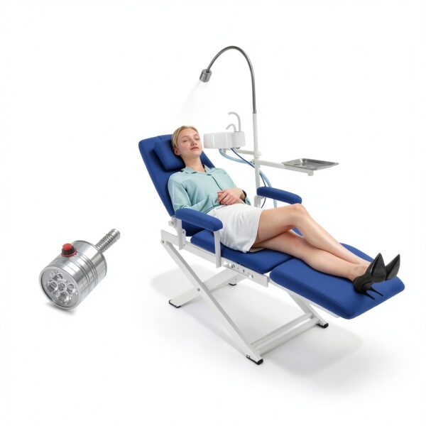 AHULIN Portable Folding Treatment Chair Adjustable Backrest-5