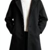 Boys Trench Coat Wool Blend Hooded Utility Pockets Winter-1