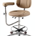 Viviange Dental Stool Ergonomic Adjustable Grey Medical-0