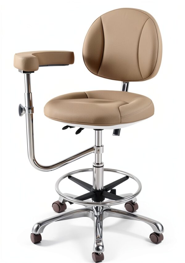 Viviange Dental Stool Ergonomic Adjustable Grey Medical-0