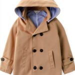 Boys Khaki Windbreaker Jacket Polyester Lightweight-0