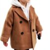 Boys Wool Blend Peacoat Double Breasted Winter Coat Toddler-3