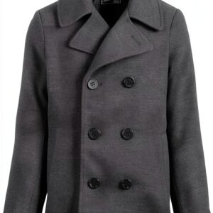 Rothschild Boys Navy Peacoat Double-Breasted Faux Wool Blend-0