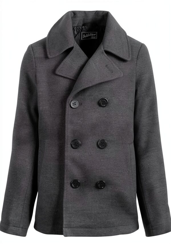 Rothschild Boys Navy Peacoat Double-Breasted Faux Wool Blend-0