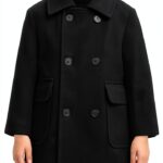 Zzalalana Girls Puffer Jacket Winter Coat Khaki Black-0