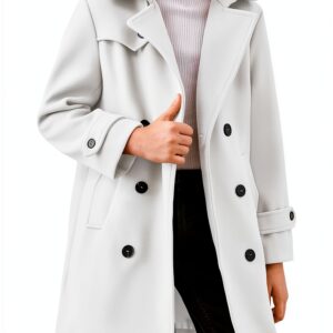 Haloumoning Boys Wool Blend Dress Coat Double Breasted-0