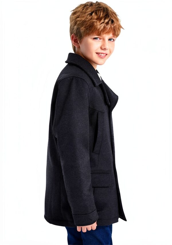 SOLOCOTE Boys Wool Blend Coat Double Breasted Pockets-2