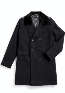 Boys Wool Dress Coat Pull On Closure Dry Clean Only-0