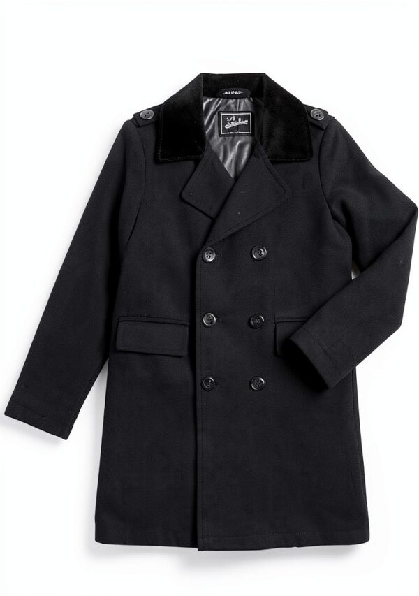 Boys Wool Dress Coat Pull On Closure Dry Clean Only-0