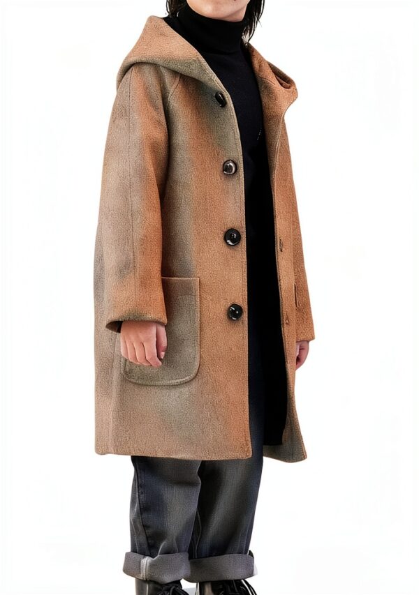 Zzalalana Kids Winter Coat Girls Puffer Jacket Gray Khaki-3