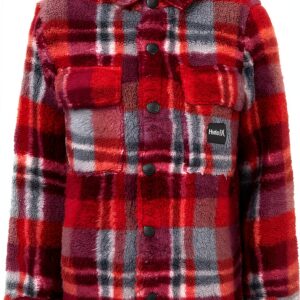 Hurley Boys Plaid Sherpa Jacket Soft Comfortable Fit-0