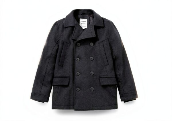 SOLOCOTE Boys Wool Blend Coat Double Breasted Pockets-3