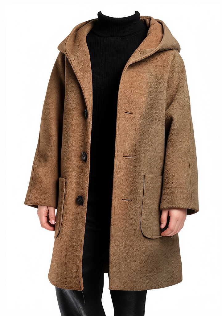 Zzalalana kids winter coat in gray color on a child playing in snow