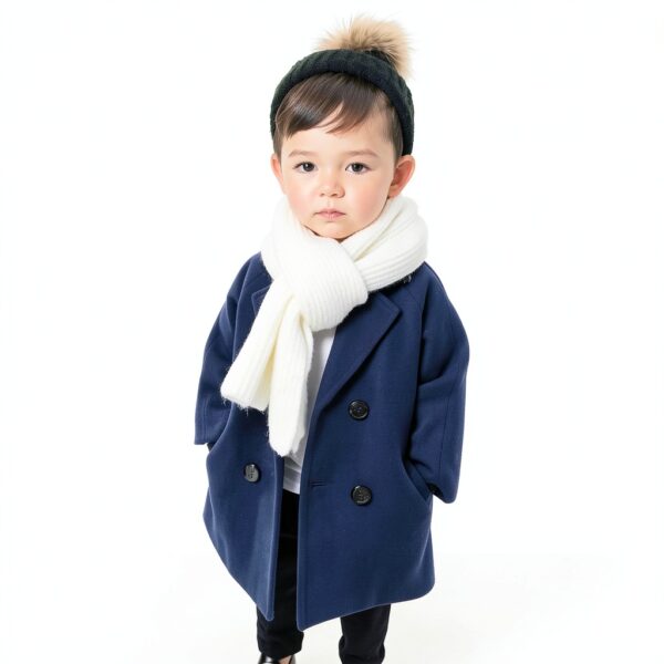 Generic Boys Wool Blend Peacoat Windproof Warm Dress Coat-2