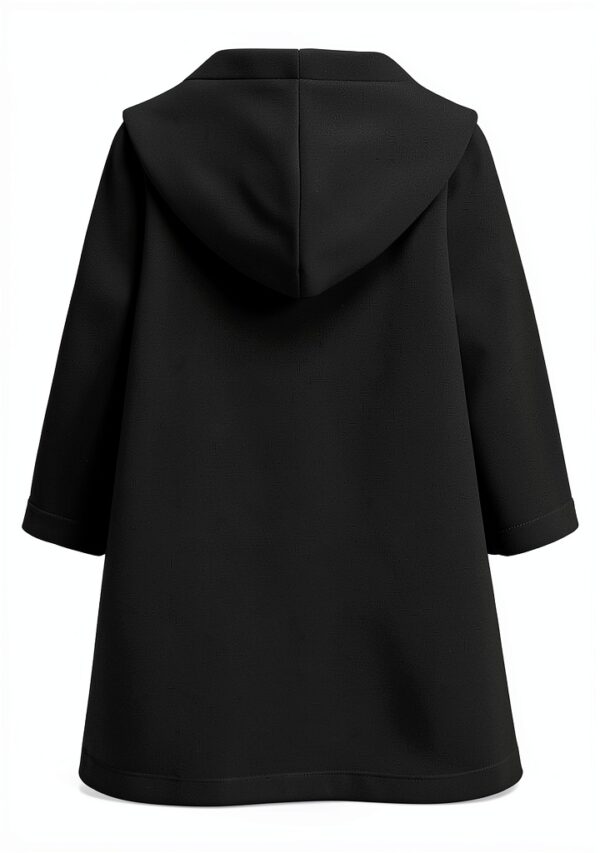 Boys Trench Coat Wool Blend Hooded Utility Pockets Winter-4