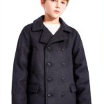 SOLOCOTE Boys Wool Blend Coat Double Breasted Pockets-0